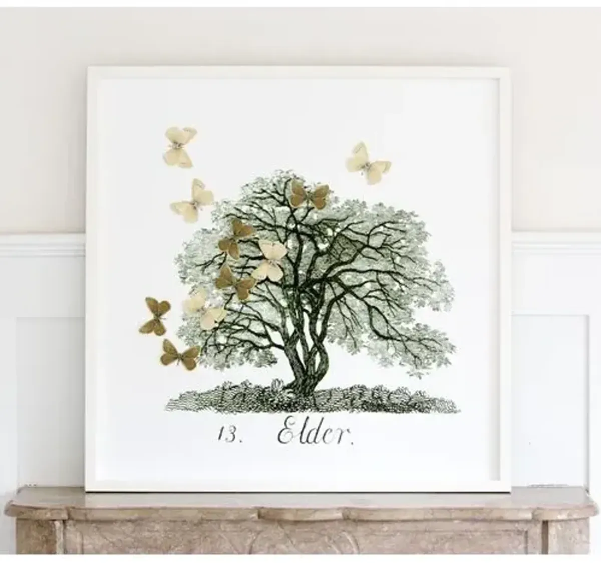 Dawn Wolfe - Tree w/Moth Cutouts: Elder - Dawn Wolfe Design - Green