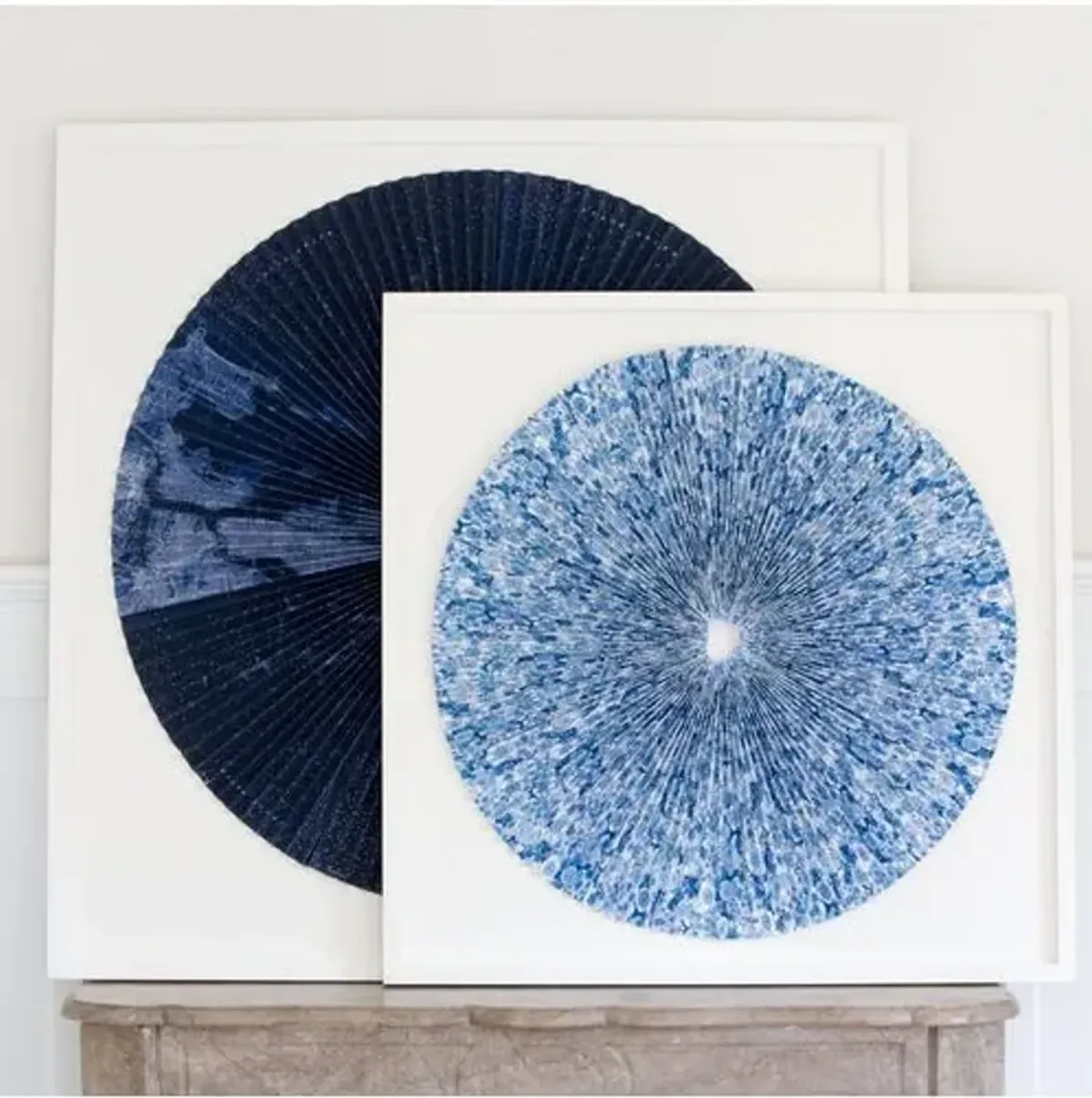 Dawn Wolfe - Pleated Indigo Flowers - Dawn Wolfe Design - Blue