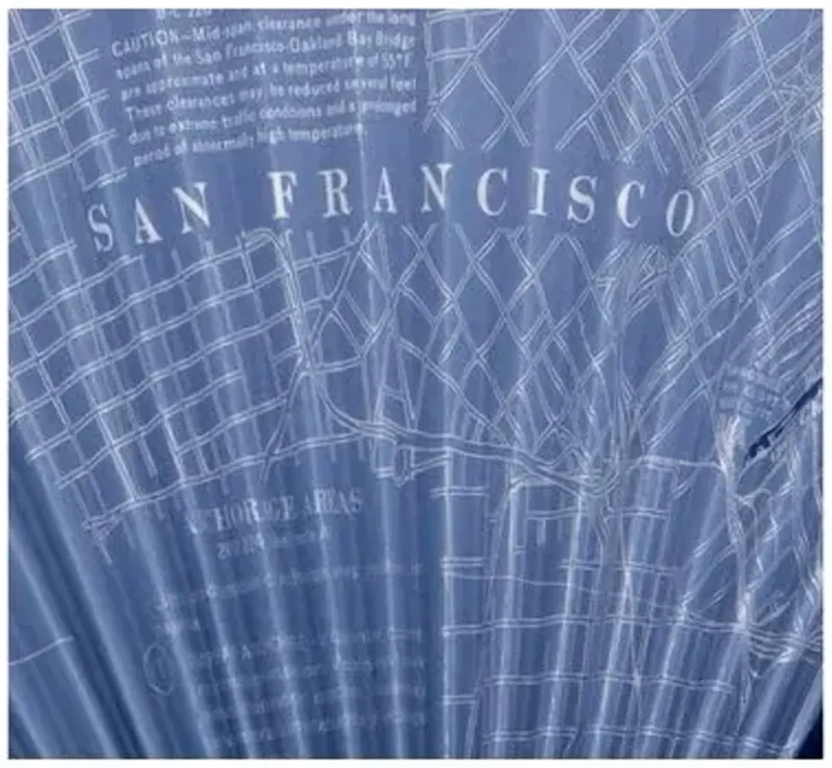 Dawn Wolfe - Pleated Map: San Francisco - Dawn Wolfe Design - Blue