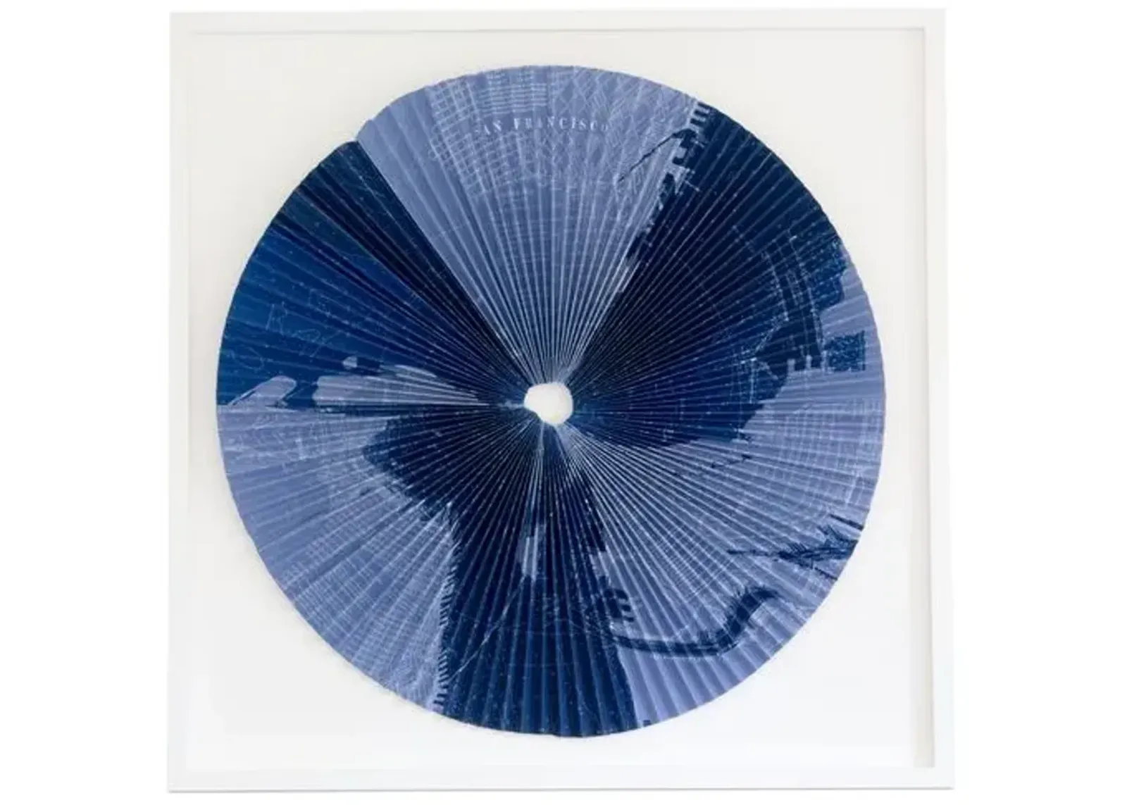 Dawn Wolfe - Pleated Map: San Francisco - Dawn Wolfe Design - Blue