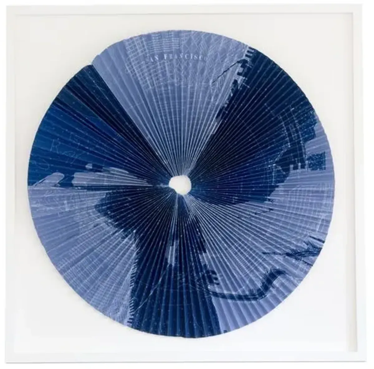 Dawn Wolfe - Pleated Map: San Francisco - Dawn Wolfe Design - Blue