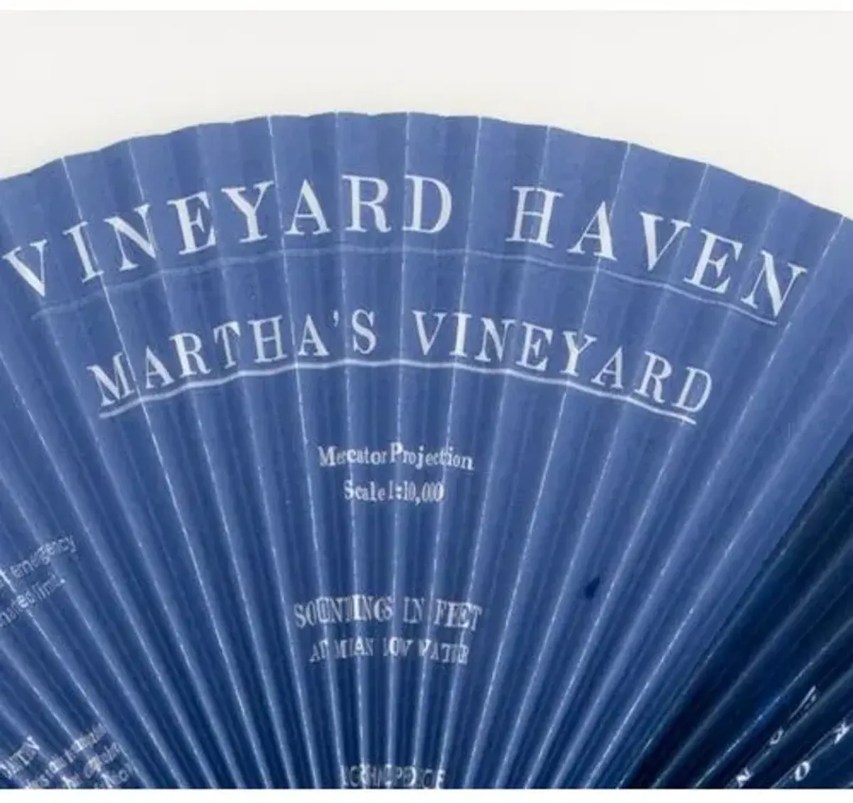 Dawn Wolfe - Pleated Map: Martha's Vineyard - Dawn Wolfe Design - Blue