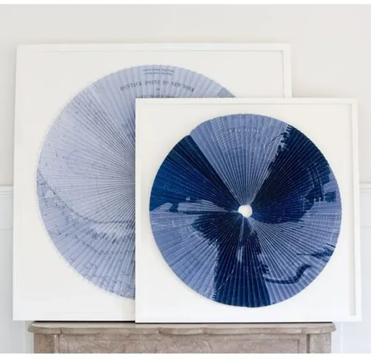 Dawn Wolfe - Pleated Map: Martha's Vineyard - Dawn Wolfe Design - Blue