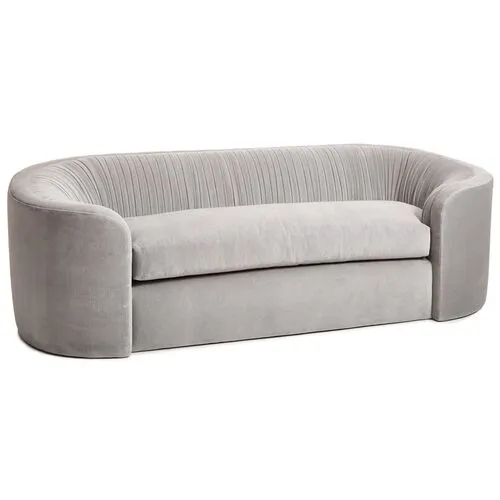 Clio Velvet Ruched Sofa