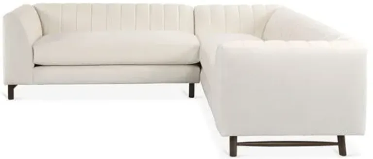 Alden Linen Sectional - White