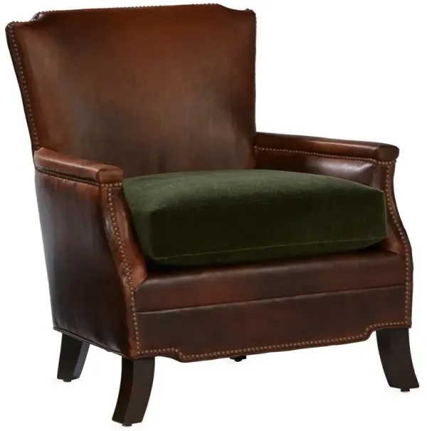 Gerry Club Chair, Cocoa Leather