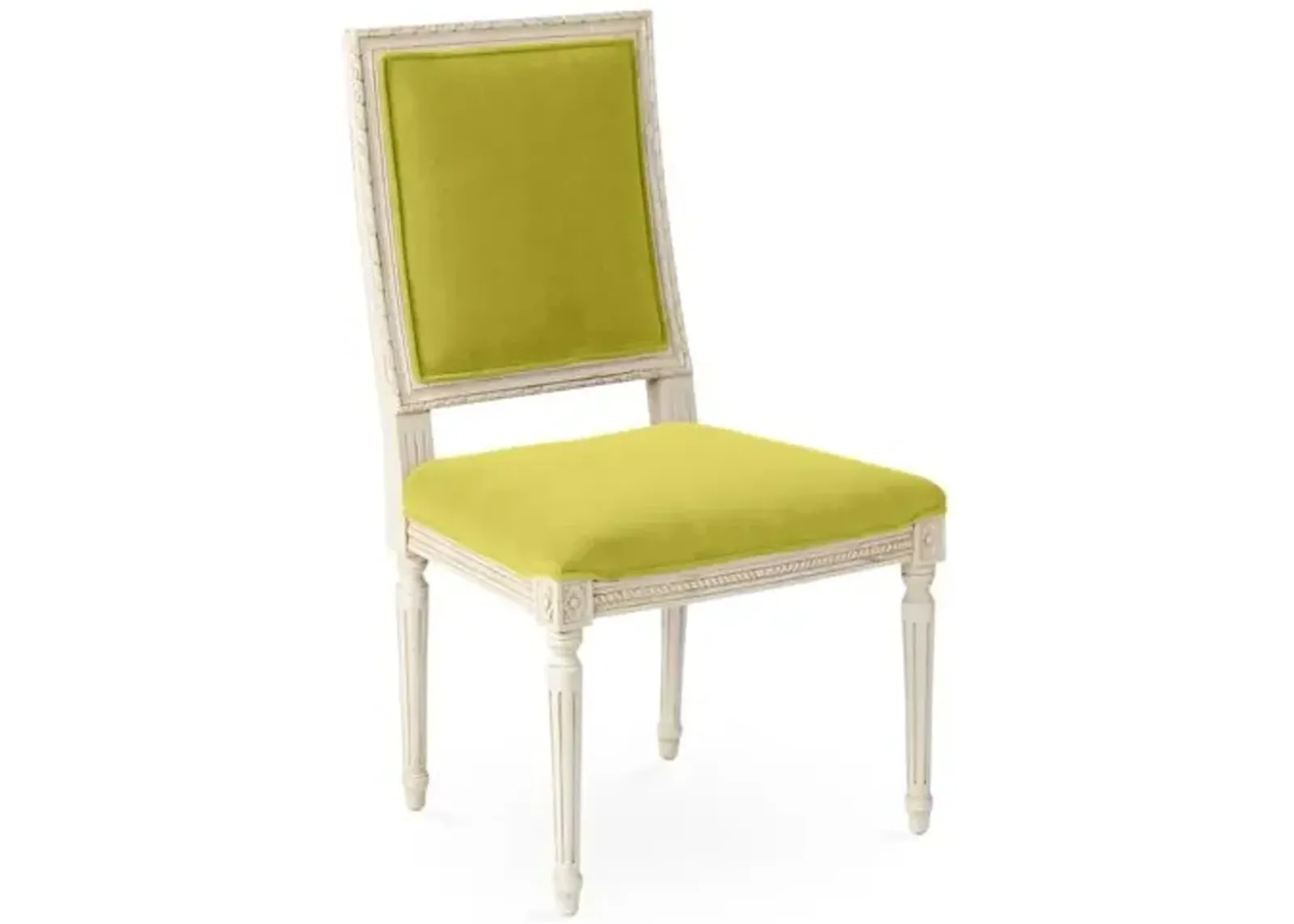 Exeter Side Chair - Chartreuse Velvet - Yellow