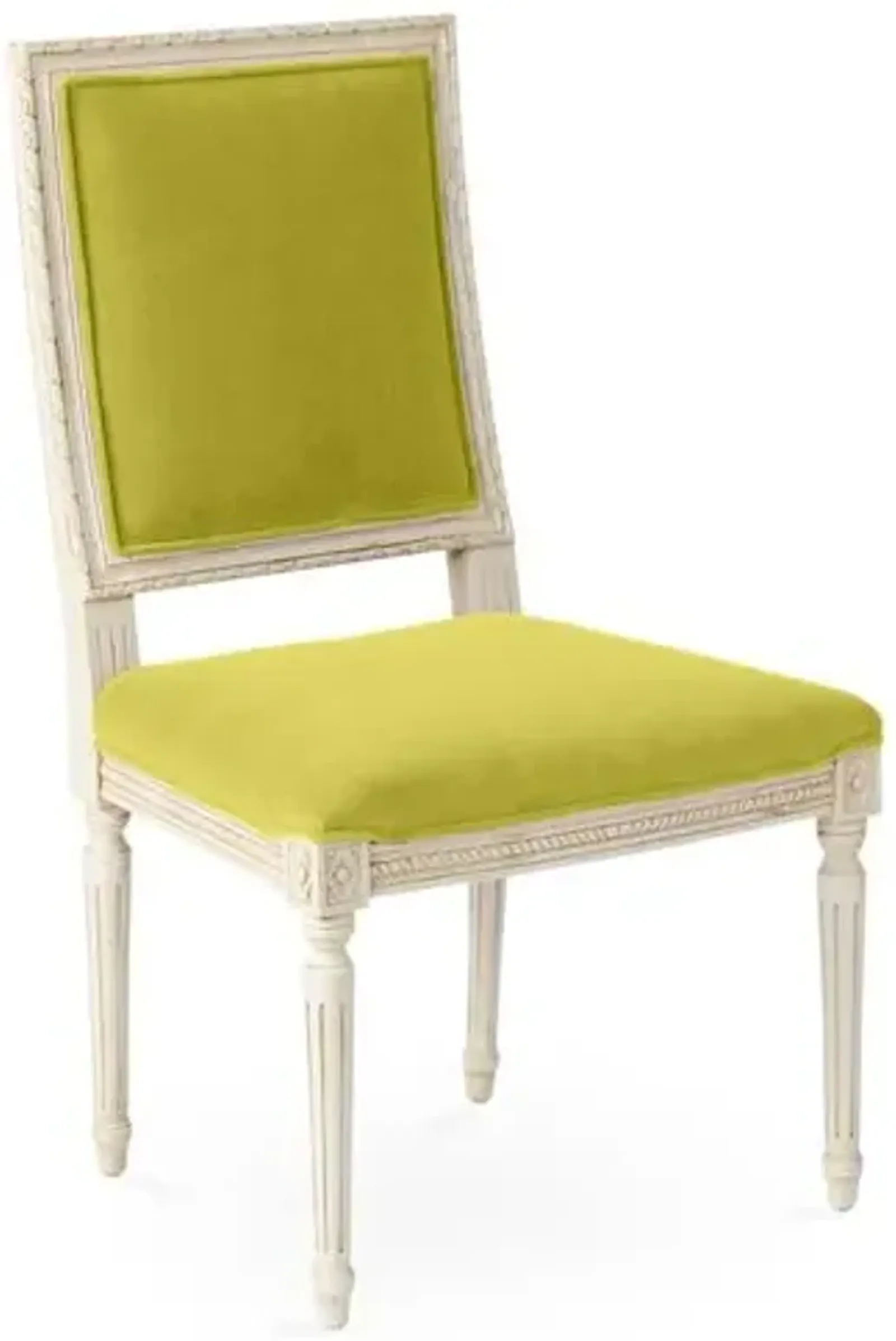 Exeter Side Chair - Chartreuse Velvet - Yellow