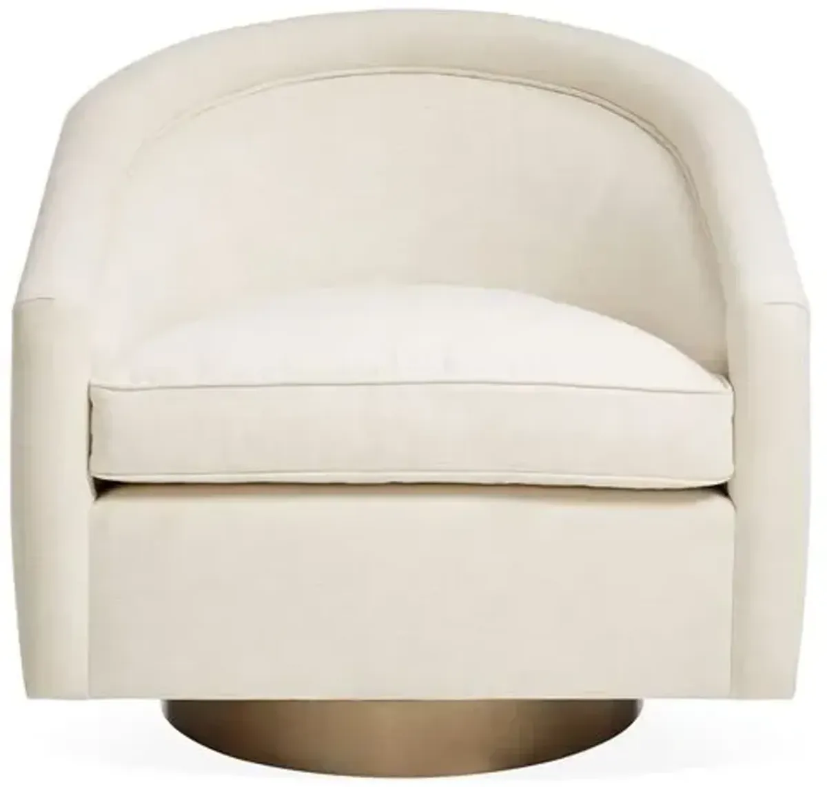 Benson Crypton Swivel Chair - Ivory - Kim Salmela - Handcrafted