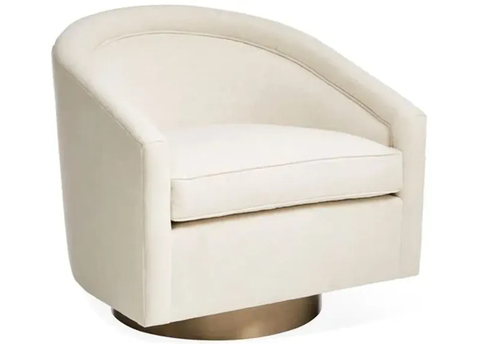 Benson Crypton Swivel Chair - Ivory - Kim Salmela - Handcrafted