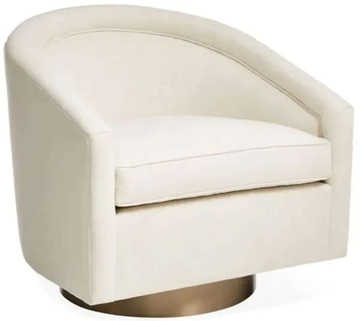 Benson Crypton Swivel Chair - Ivory - Kim Salmela - Handcrafted