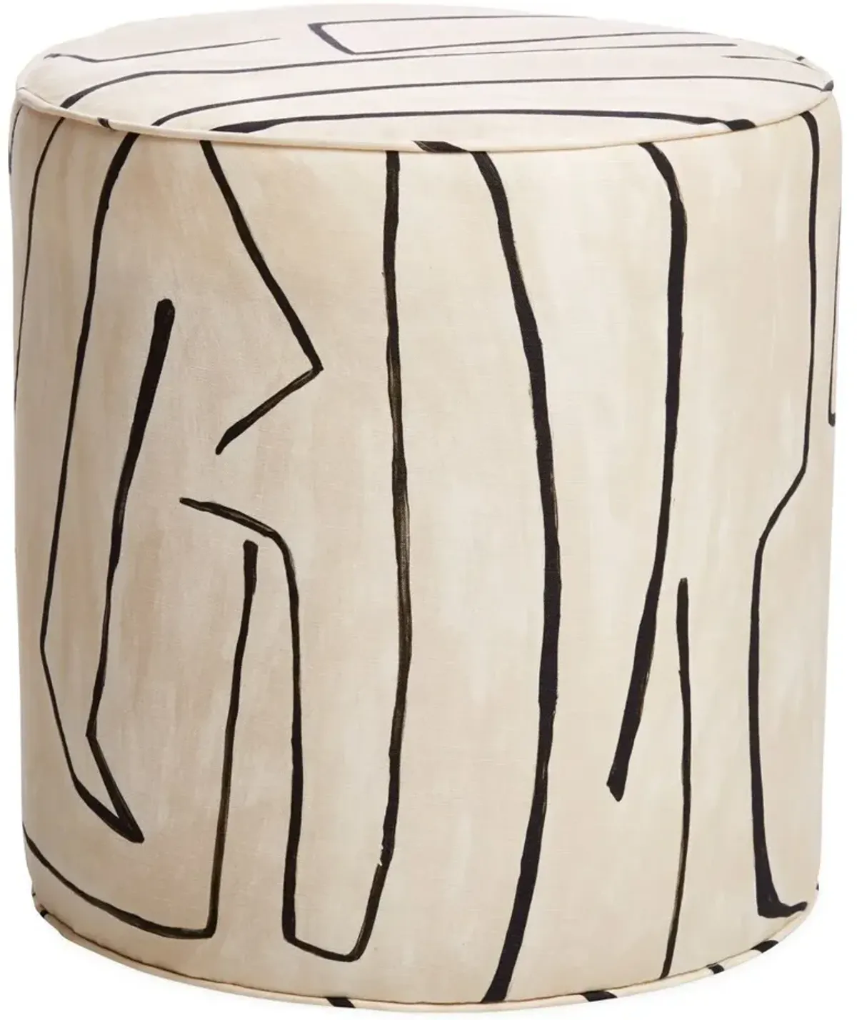 Harper Round Ottoman - Griffito - Beige