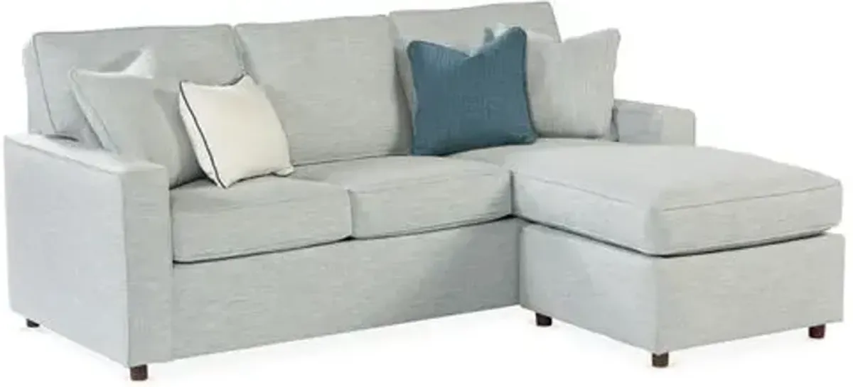 Monaco Sectional Chaise - Ice Blue - Gray - Comfortable, Sturdy, Stylish