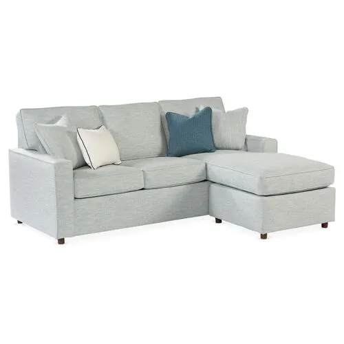 Monaco Sectional - Ice Blue - Gray