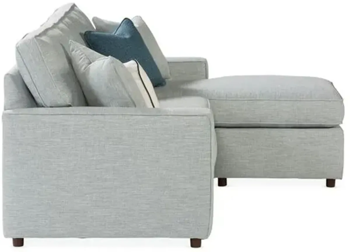 Monaco Sectional - Ice Blue - Gray