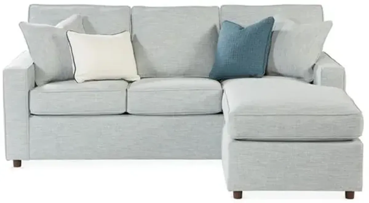 Monaco Sectional Chaise - Ice Blue - Gray - Comfortable, Sturdy, Stylish