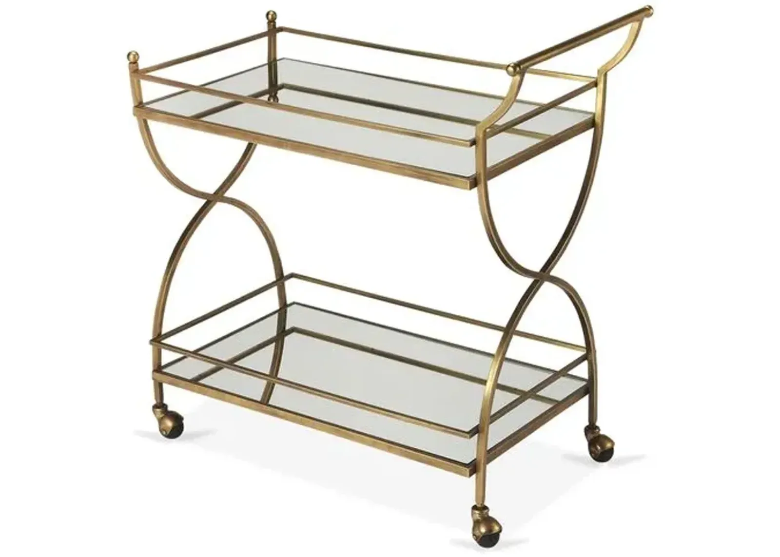 McKenzie Bar Cart - Antiqued Gold