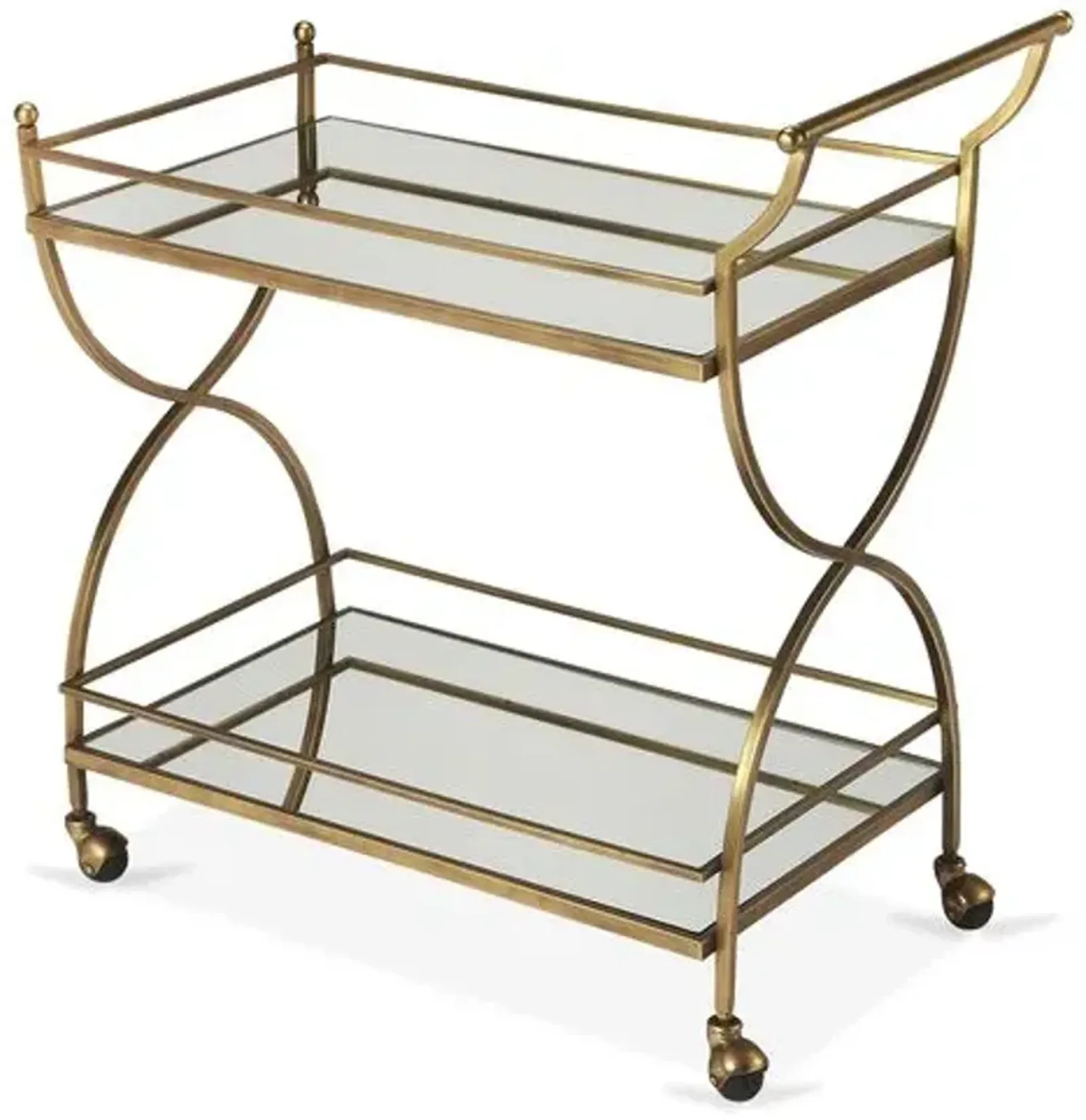 McKenzie Bar Cart - Antiqued Gold