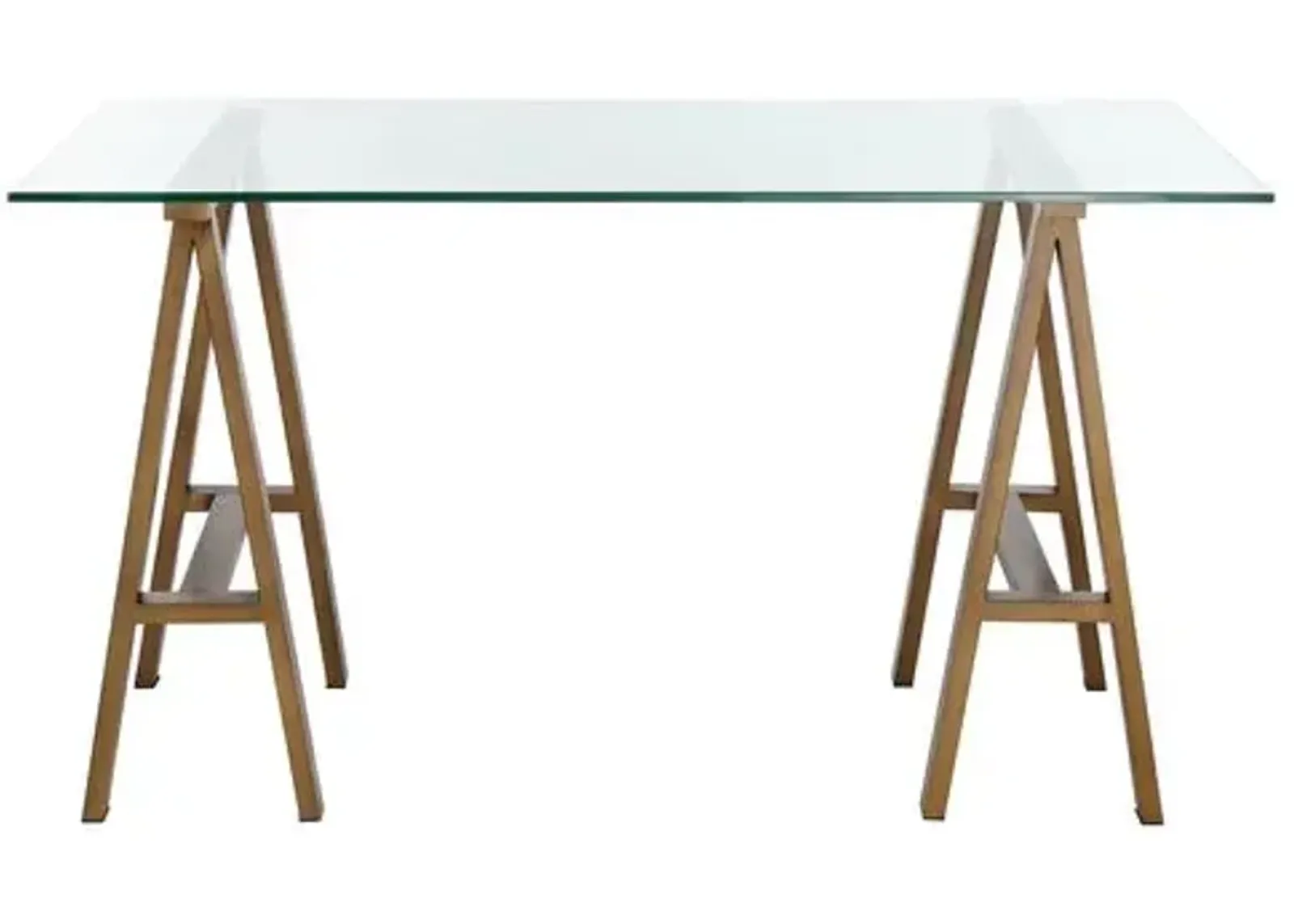 Brady Desk - Brushed Brass - Gold