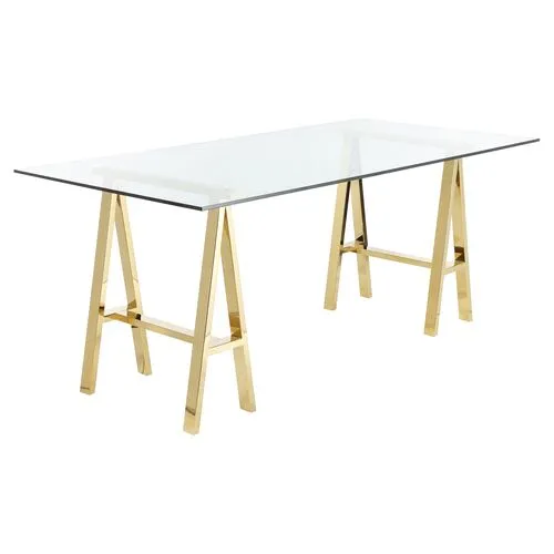 Brady Desk - Polished Gold