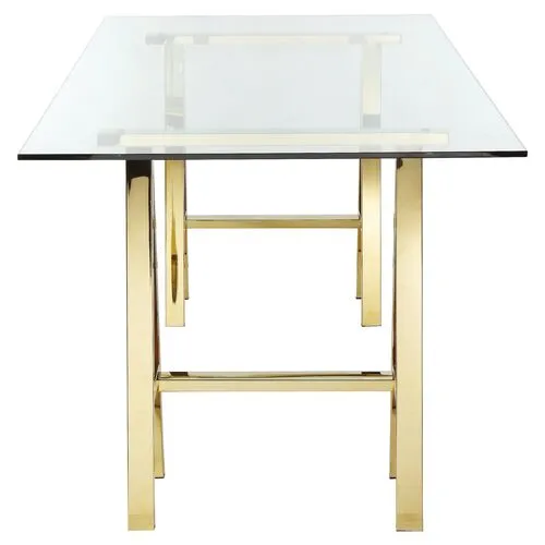 Brady Desk - Polished Gold