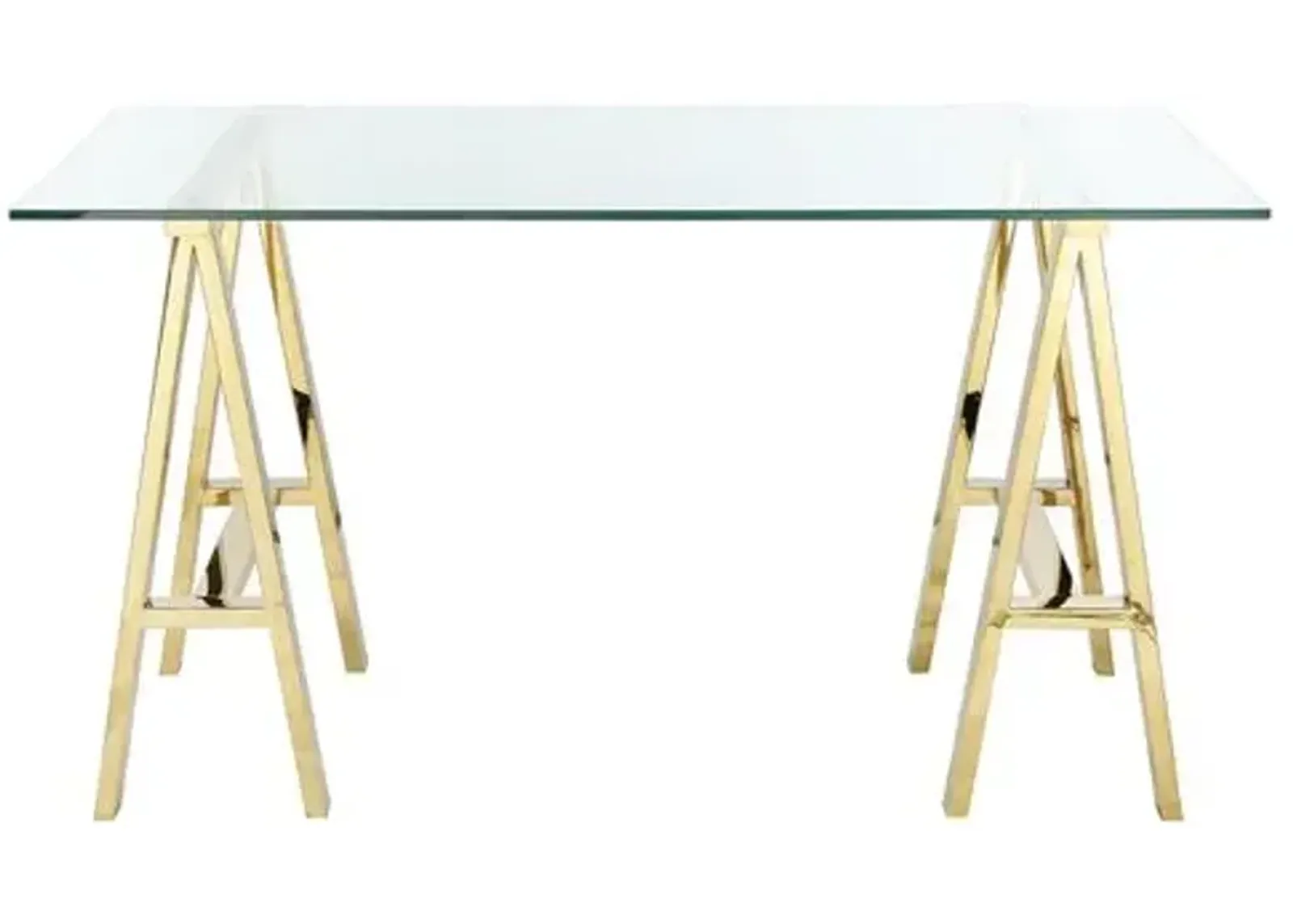 Brady Desk - Polished Gold