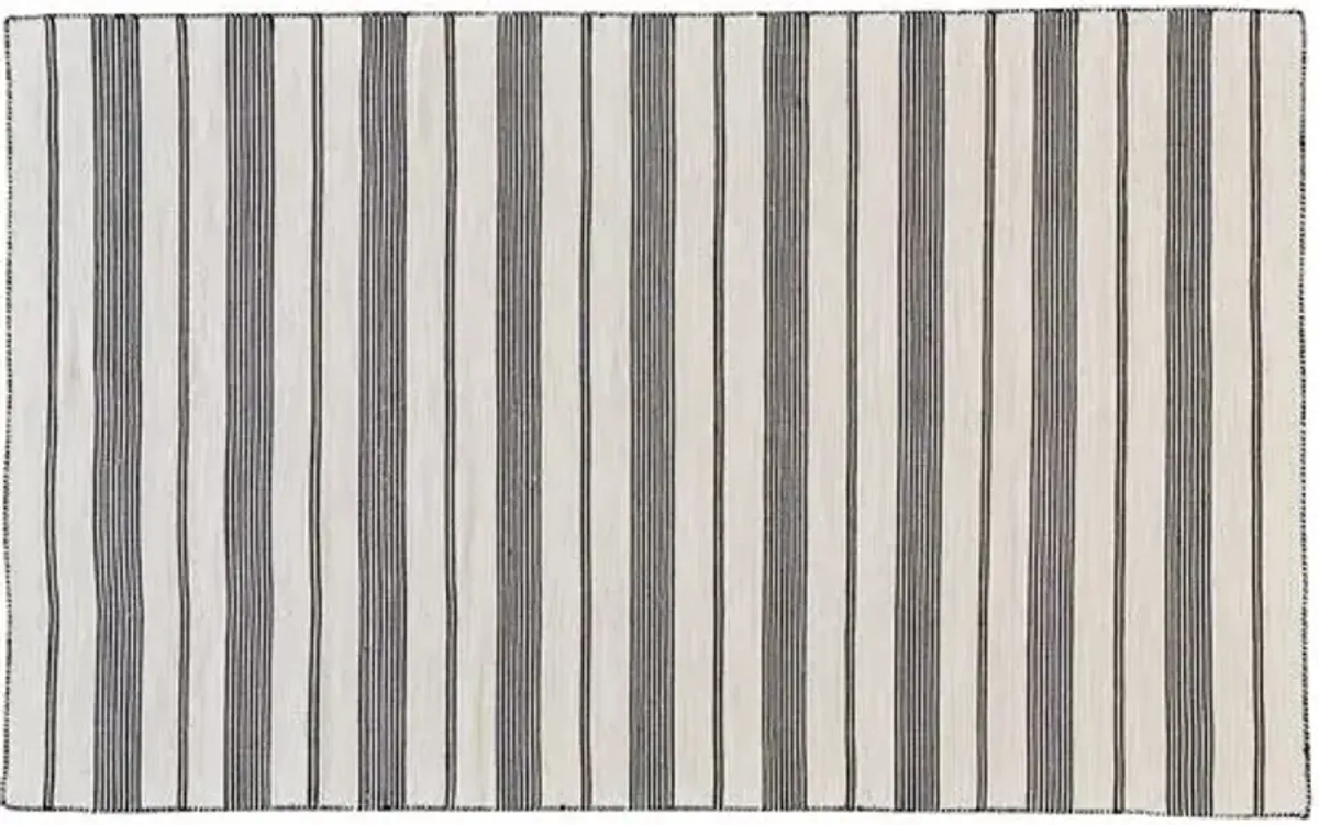 Gilford Outdoor Rug - Black/White - Black