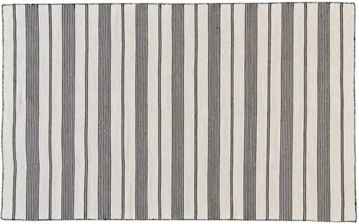 Gilford Outdoor Rug - Black/White - Black