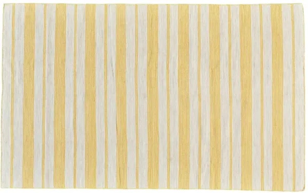 Gilford Outdoor Rug, Gold/White