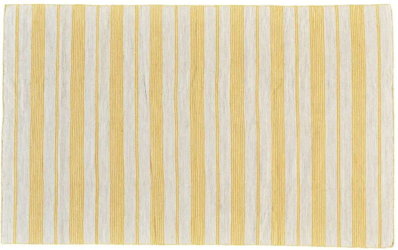 Gilford Outdoor Rug, Gold/White