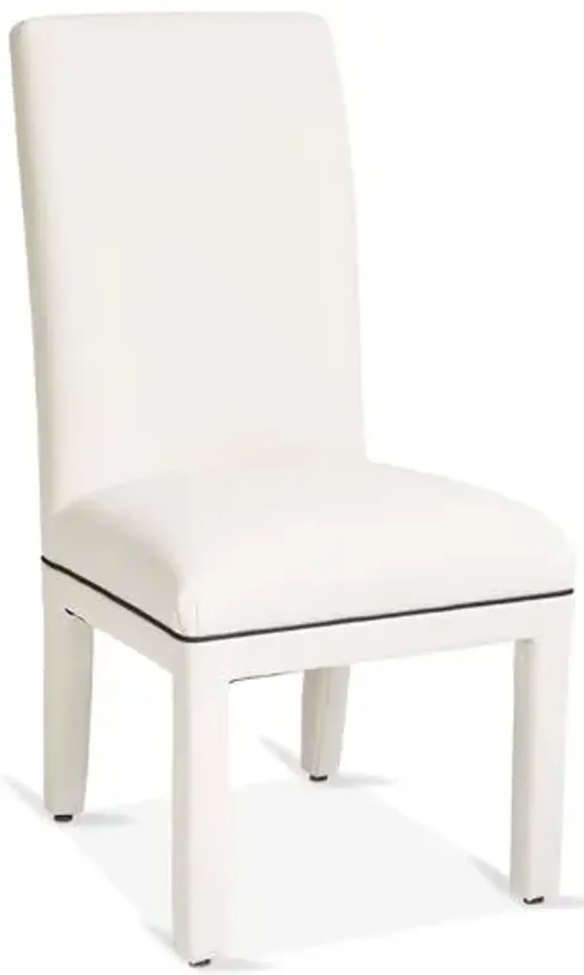 Monroe Side Chair - Contrast Welt Crypton - White