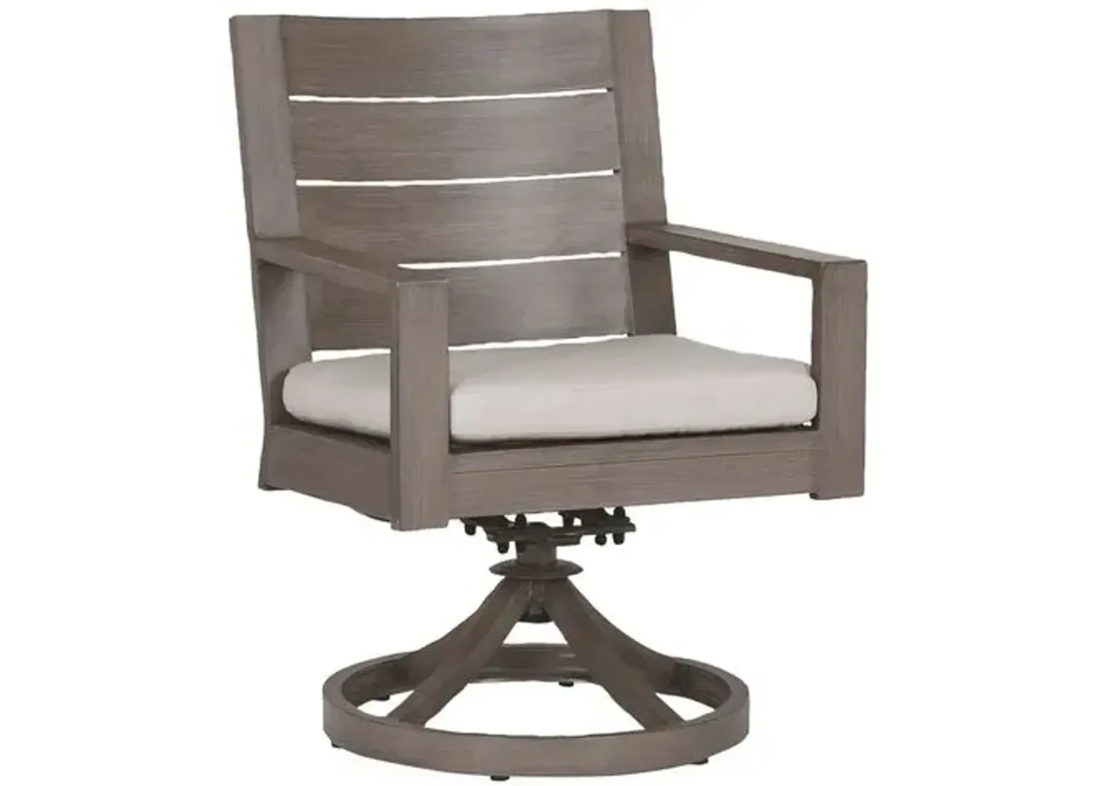 Farren Outdoor Swivel Armchair - Canvas Sunbrella - Gray