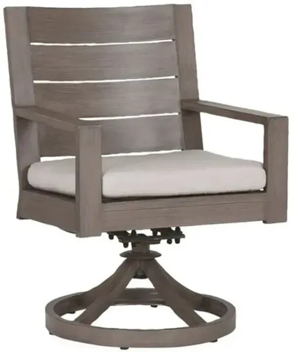 Farren Outdoor Aluminum Swivel Dining Chair - Ivory