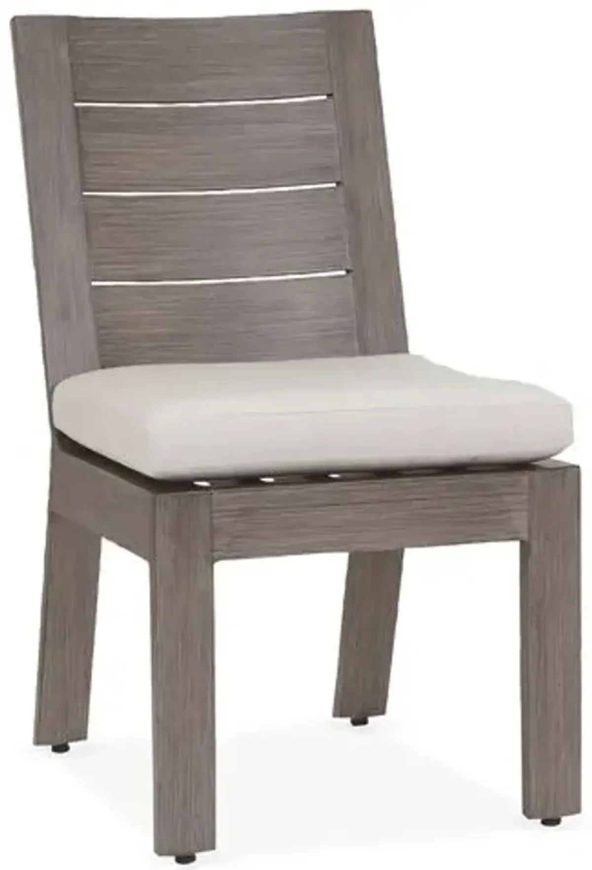 Farren Outdoor Aluminum Armless Dining Chair - Ivory