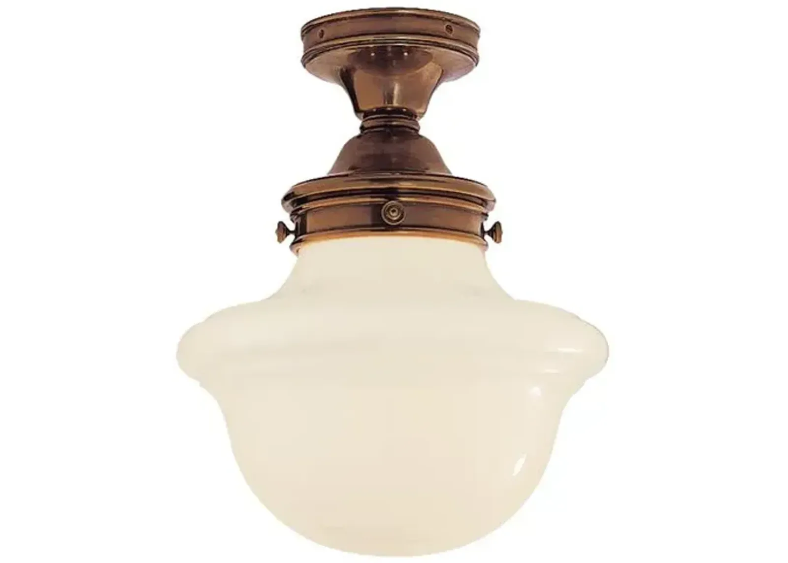 Visual Comfort - Edmond Semi-Flush Mount - Antique Brass - Gold