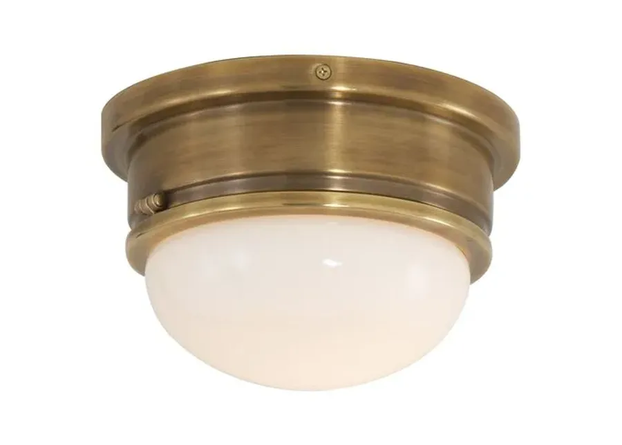 Visual Comfort - Marine Flush Mount - Antique Brass - Gold