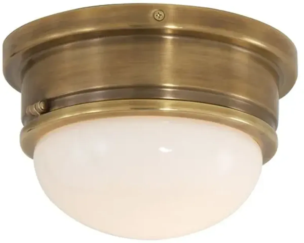 Visual Comfort - Marine Flush Mount - Antique Brass - Gold