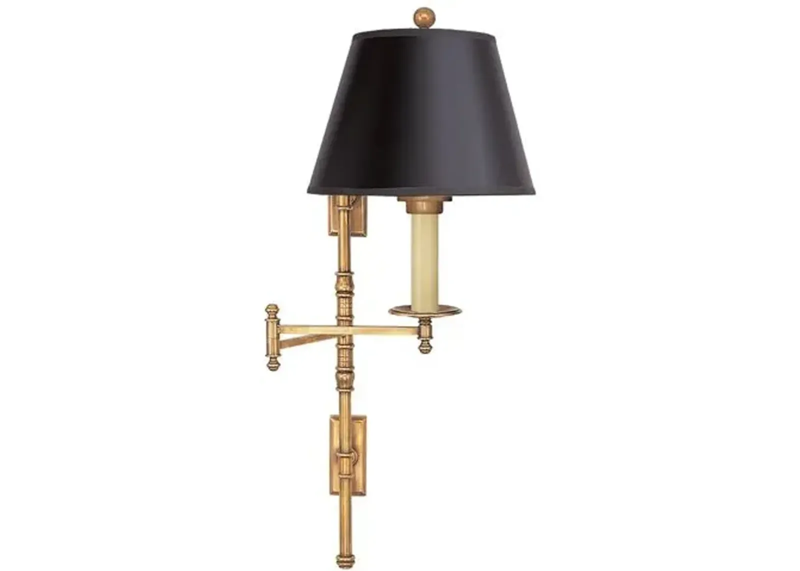 Visual Comfort - Dorchester Swing-Arm Sconce - Antique Brass - Gold