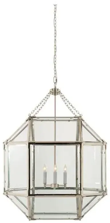 Visual Comfort - Morris Lantern - Nickel/Clear - Silver