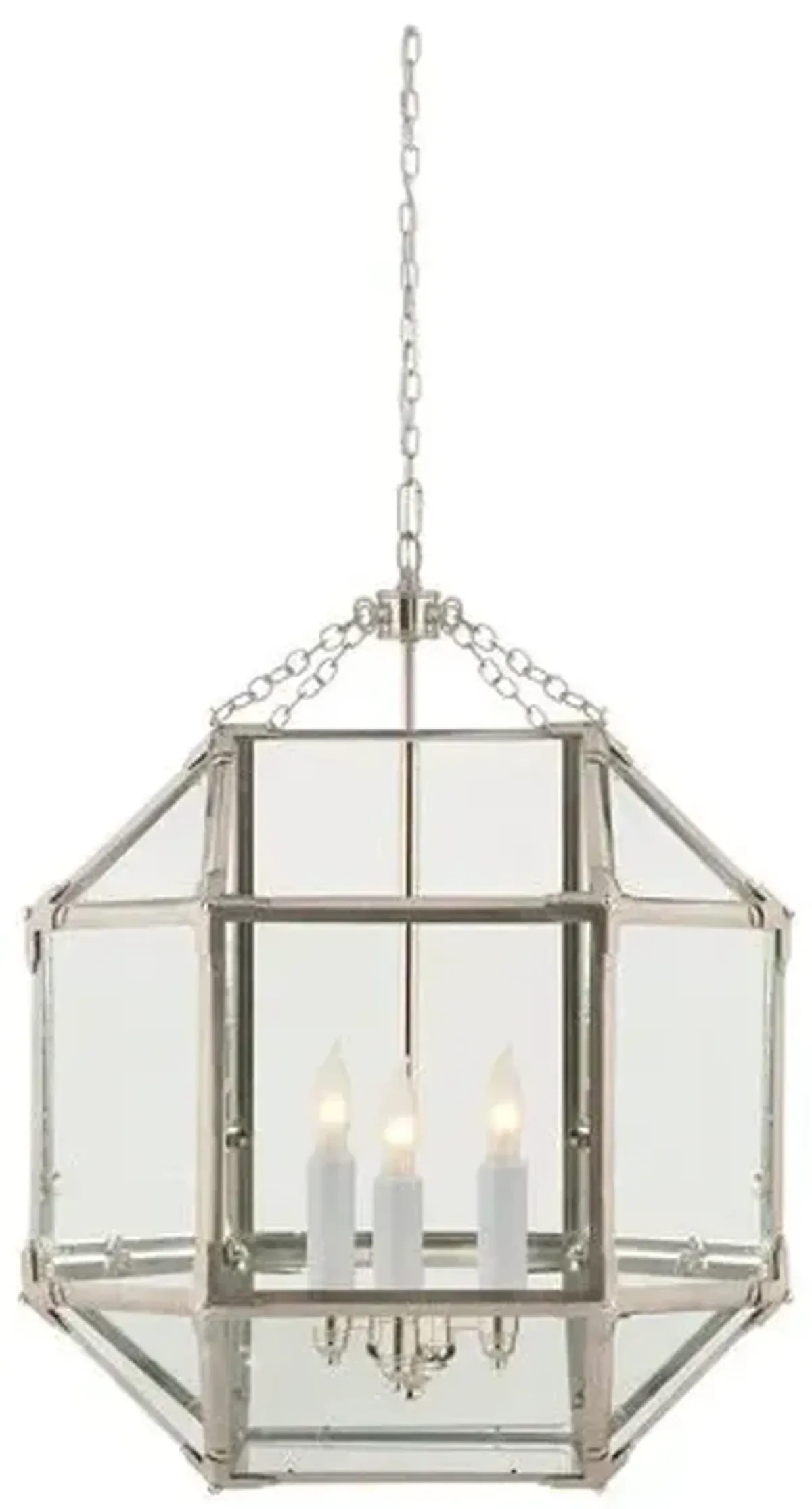 Visual Comfort - Morris Lantern - Nickel/Clear - Silver