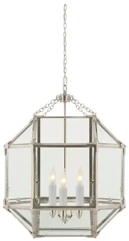 Visual Comfort - Morris Lantern - Nickel/Clear - Silver