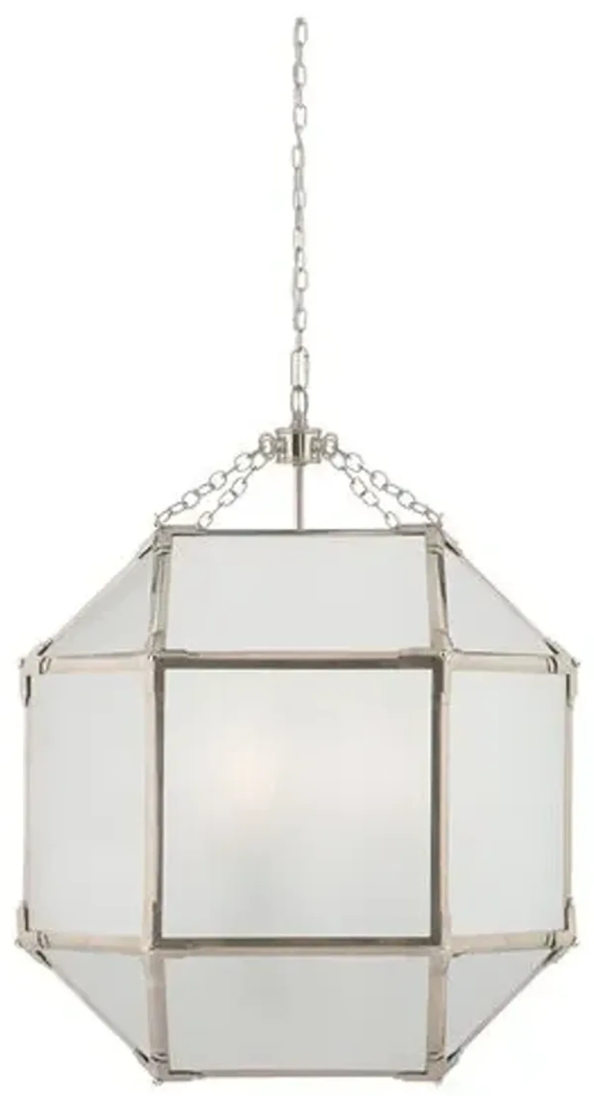 Visual Comfort - Morris Lantern - Nickel/Frosted - Silver