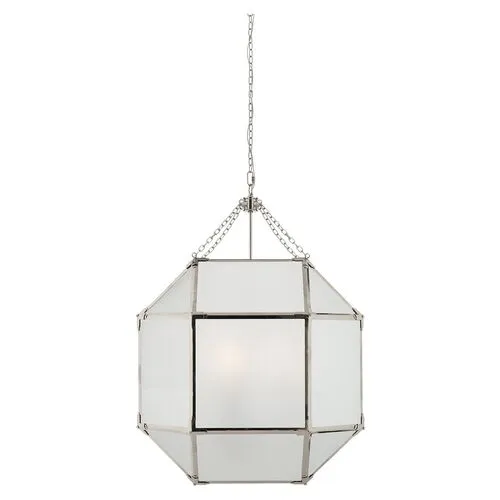 Visual Comfort - Morris Lantern - Nickel/Frosted - Silver