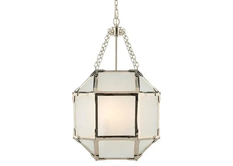 Visual Comfort - Morris Lantern - Nickel/Frosted - Silver