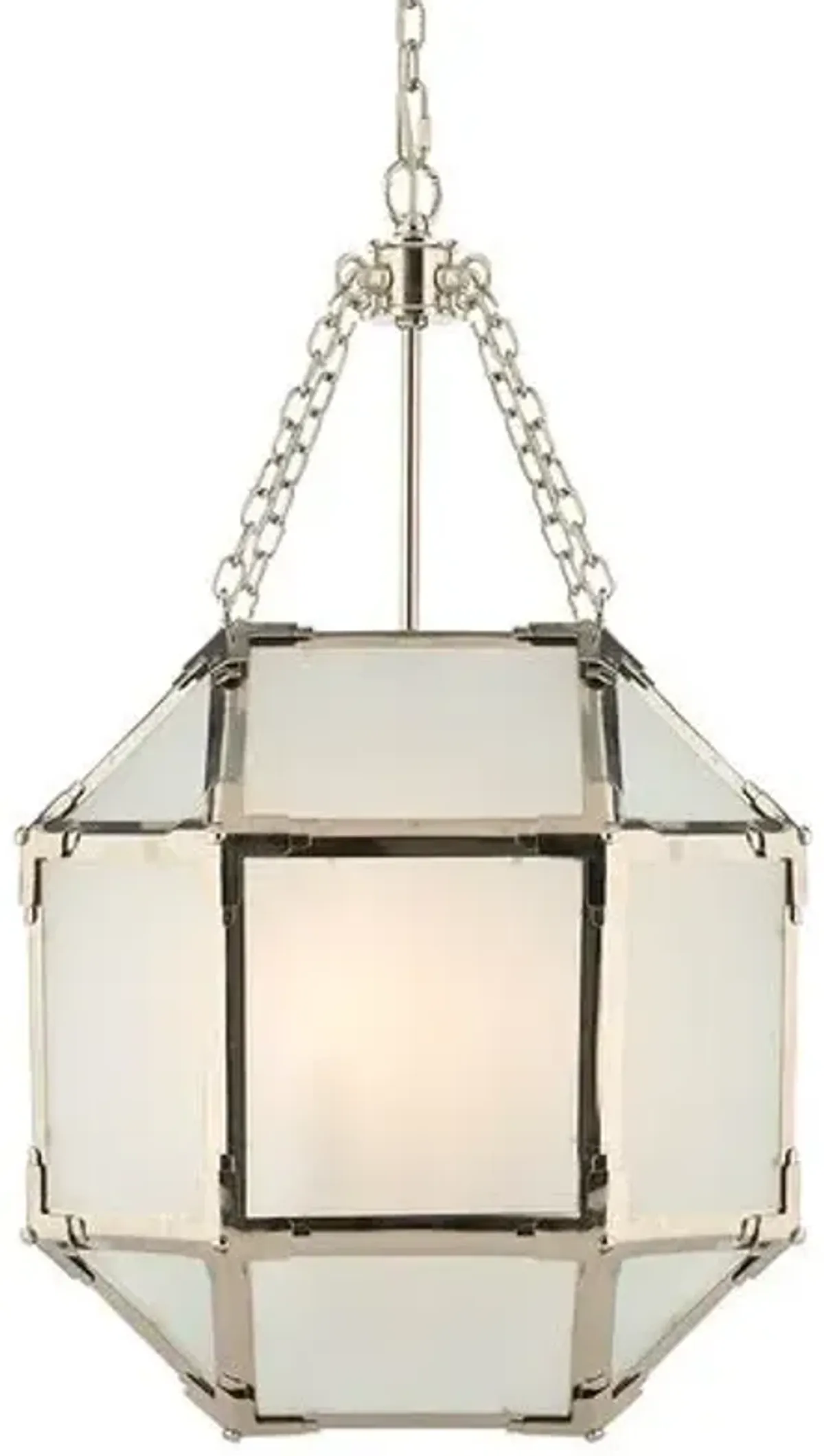 Visual Comfort - Morris Lantern - Nickel/Frosted - Silver