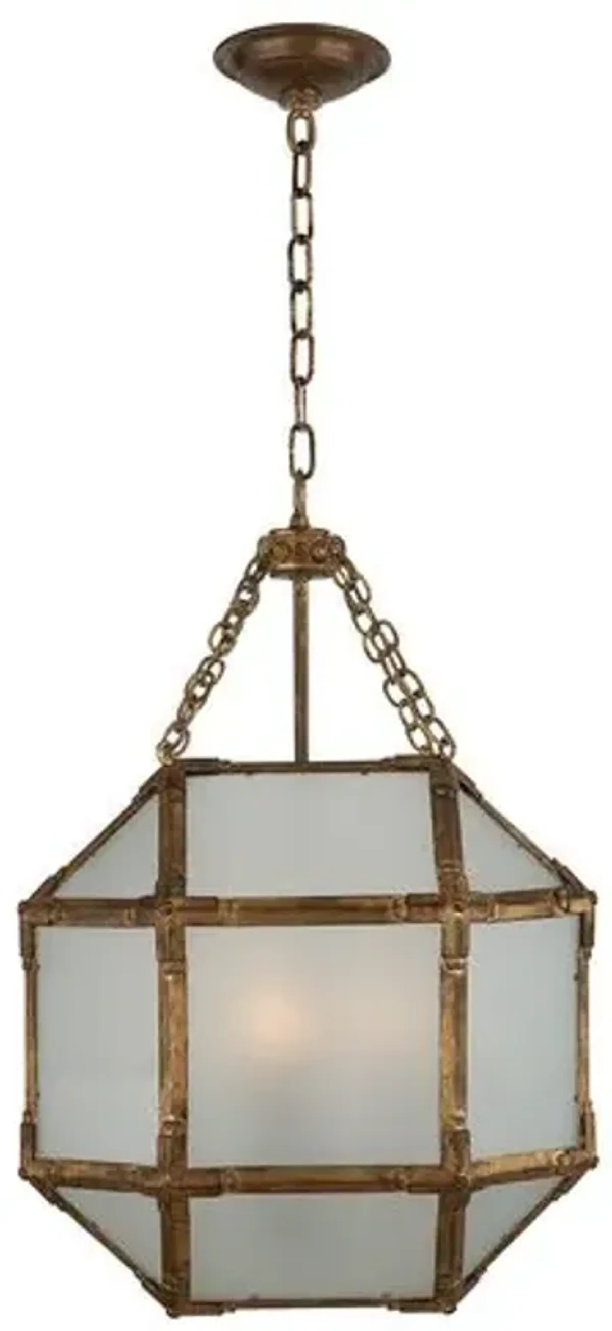 Visual Comfort - Morris Lantern - Antiqued Gold/Frosted