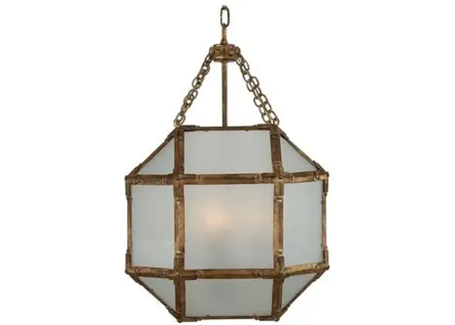 Visual Comfort - Morris Lantern - Antiqued Gold/Frosted