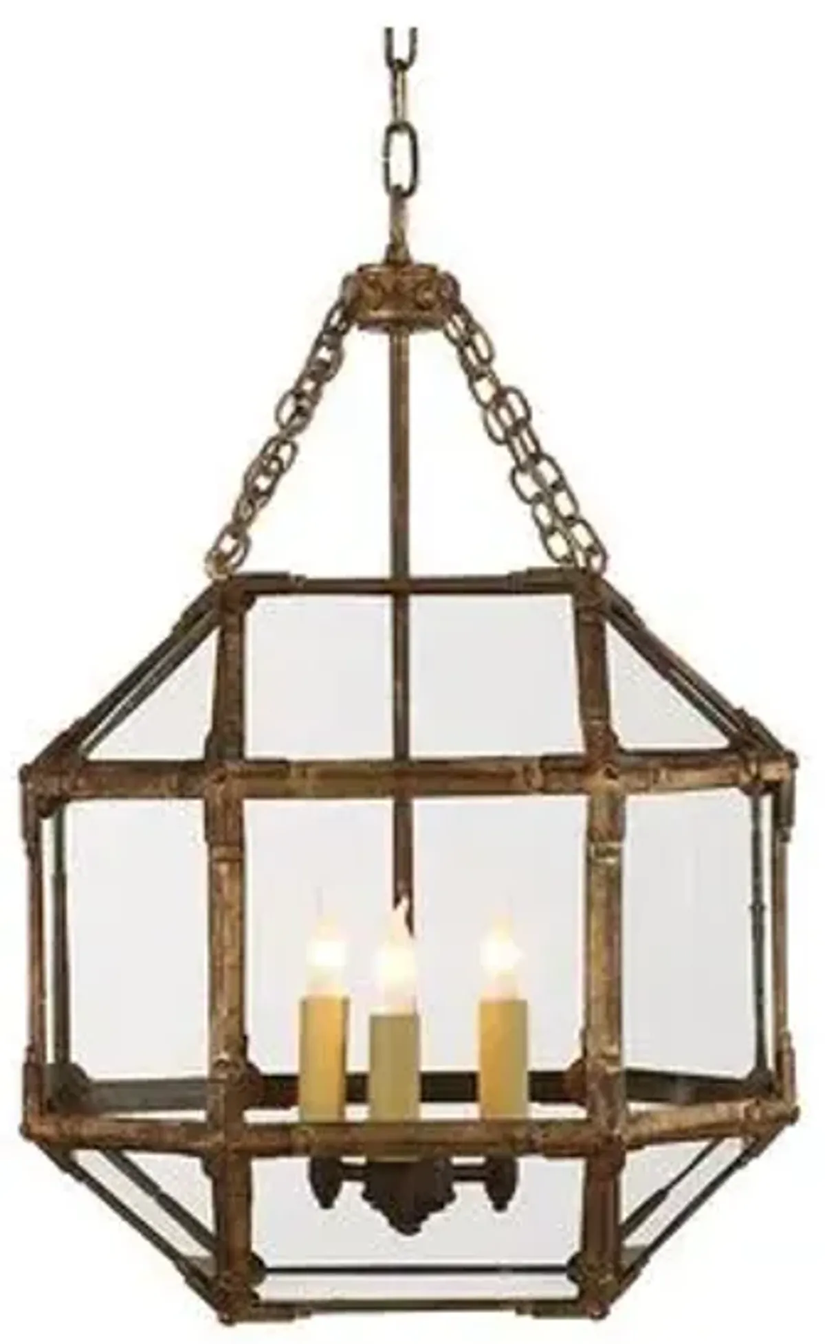 Visual Comfort - Morris Lantern - Antiqued Gold/Clear