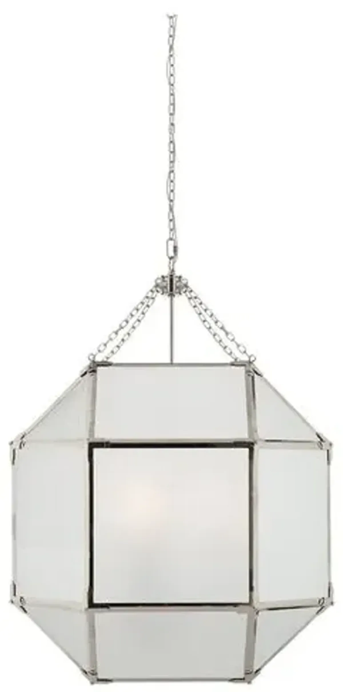 Visual Comfort - Morris Lantern - Nickel/Frosted - Silver