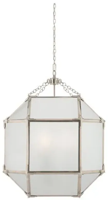 Visual Comfort - Morris Lantern - Nickel/Frosted - Silver